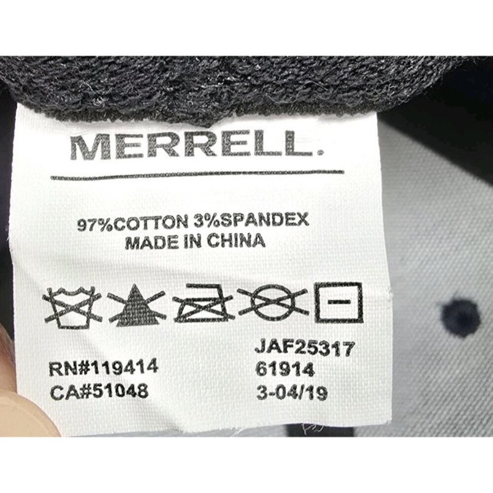 Merrell Mens Size Medium/Large M/L Hat Cap A-Flex Cotton Spandex Dark Blue Logo View 5